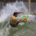 Brazil's Gabriel Medina, shown here on Day 1 of the Freshwater Pro eventually won his second straight Surf Ranch event. He also won the inaugural event in 2018.